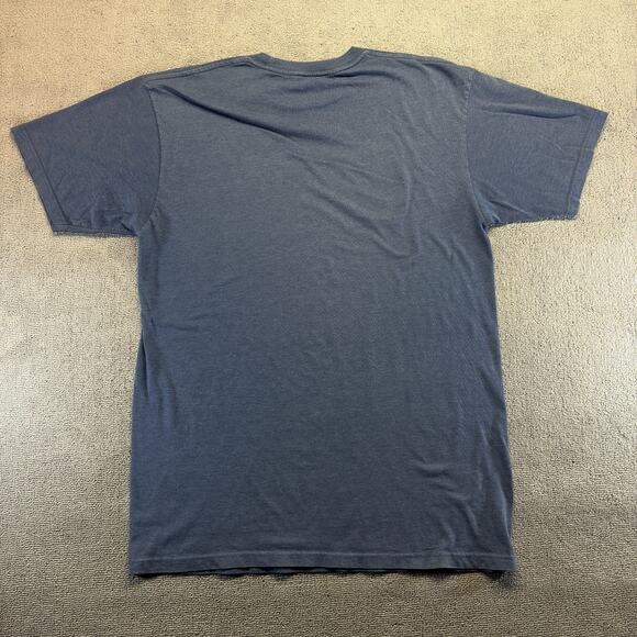 VANS T-Shirt Men's Large Blue Lightweight Skateboarding Lightweight Cotton Blend - Picture 2 of 6